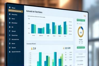 Screenshot eines digitalen Dashboards mit Leistungskennzahlen.